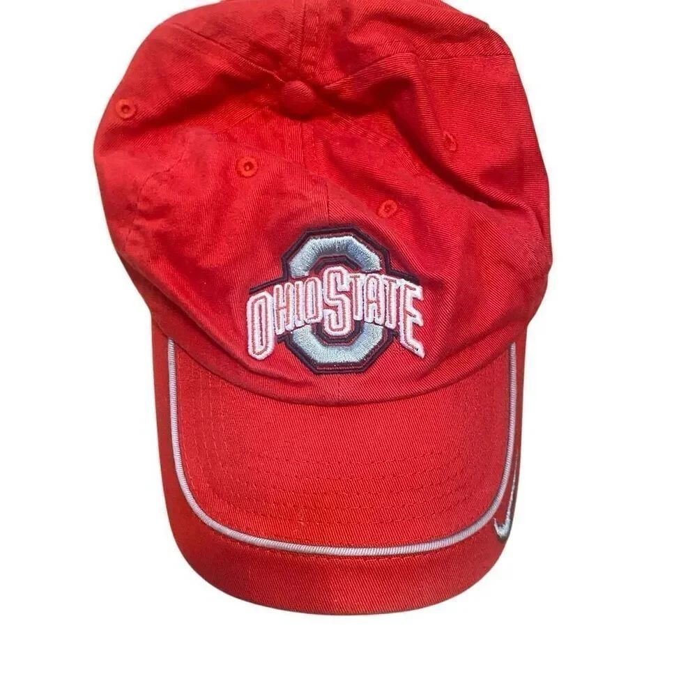 Ohio State buckeyes Nike hat, red gray adjustable